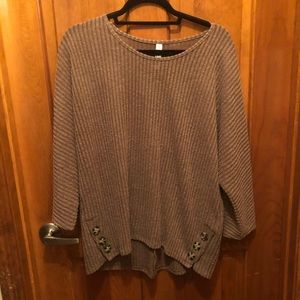 Brown sweater blouse